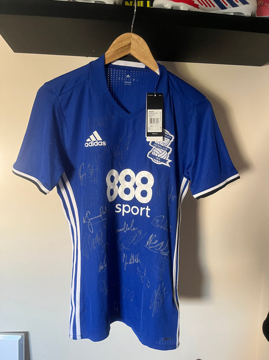 BNWT Birmingham City 2016/2017 Home Small - Player Spec - Squad Signed