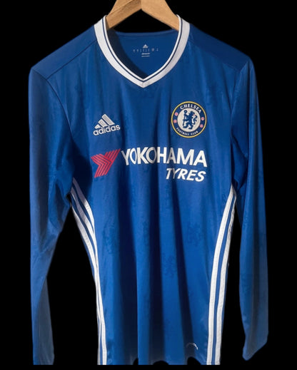 Chelsea 2016/2017 Home Football Shirt Small - Willian - Long Sleeve