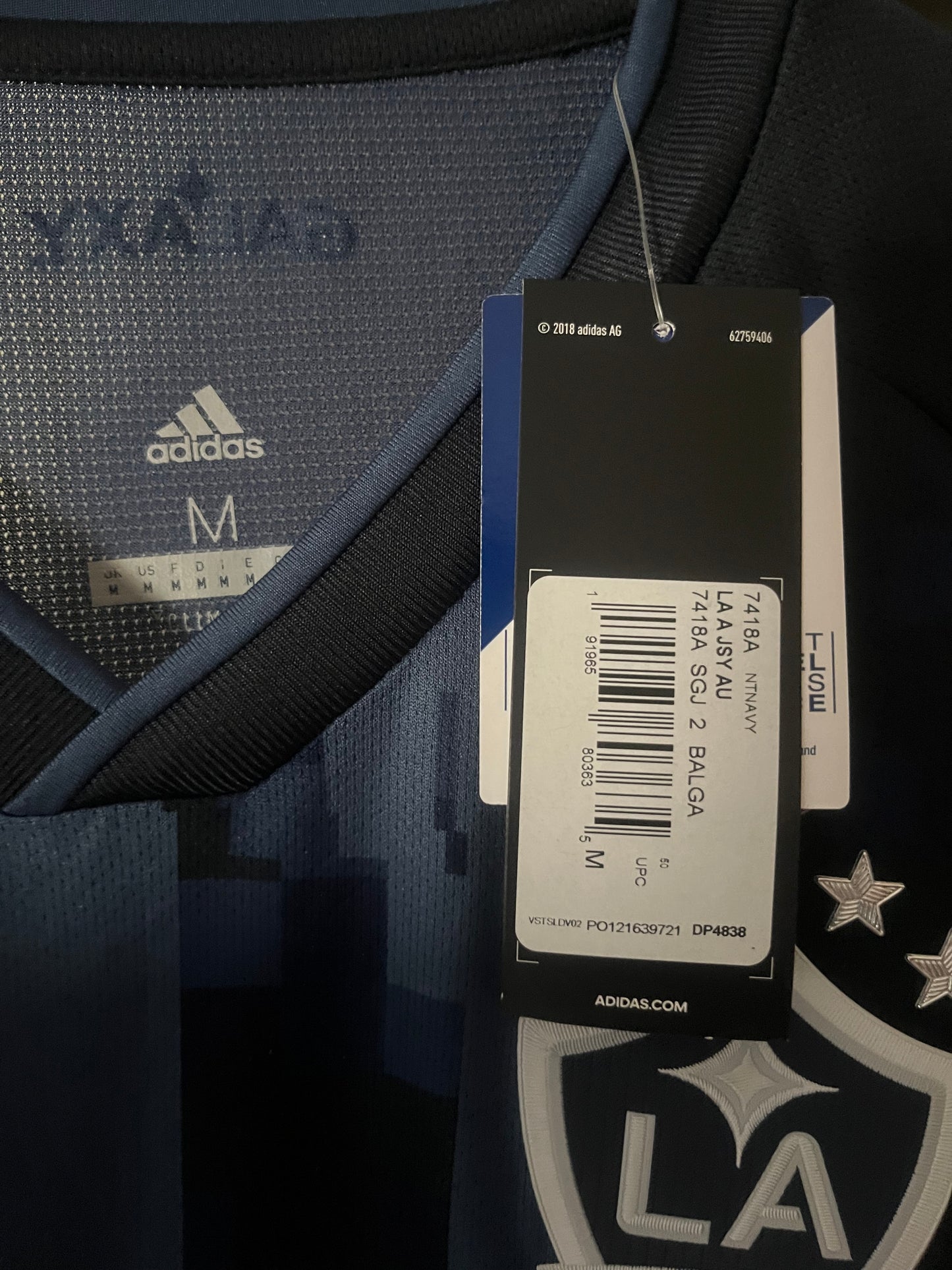 BNWT Los Angeles Galaxy 2019 Away Football Shirt Medium - Player Spec