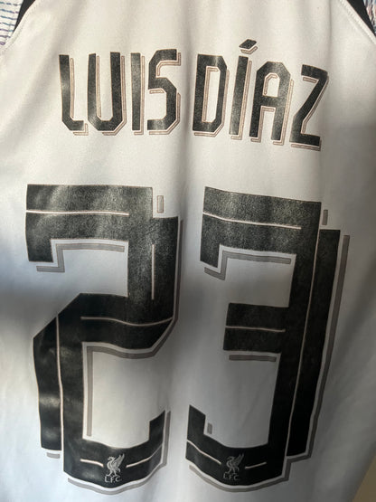 Liverpool 2022/2023 Away Football Shirt Medium - Luis Diaz