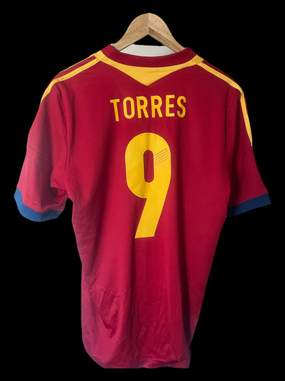 Spain 2013/2014 Home Football Shirt Large - Fernando Torres