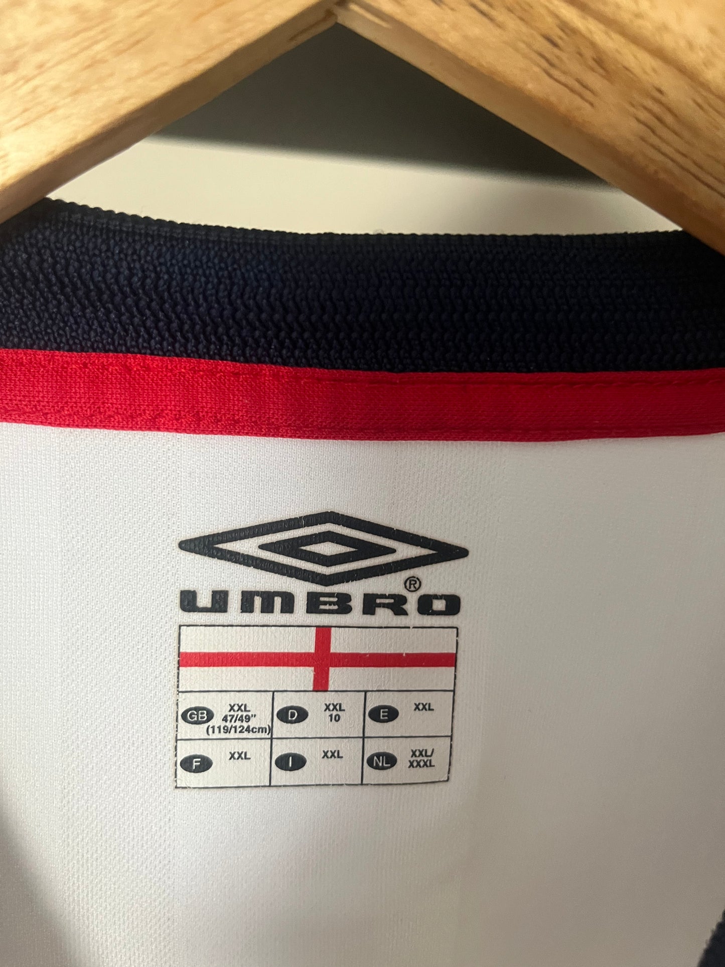 England 2001/2002/2003 Home 2XL - Fits Extra Large