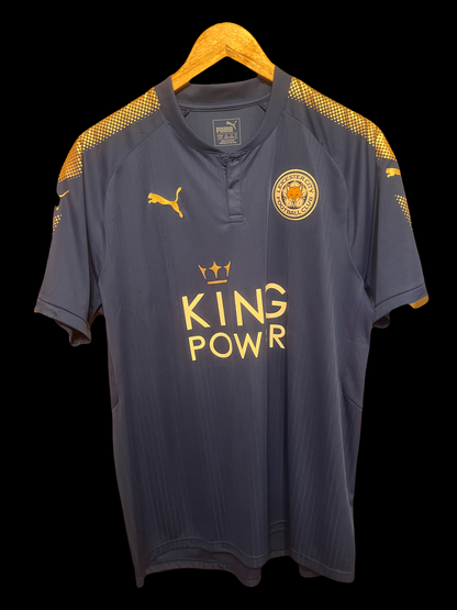 Leicester City 2016/2017 Home Football Shirt Extra Large - Jamie Vardy