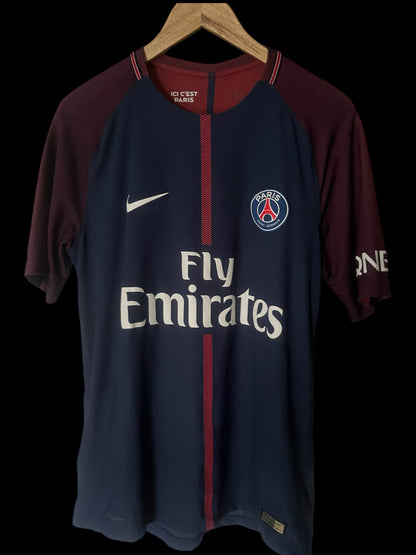 Paris Saint Germain 2017/2018 Home Football Shirt Large - Fits Medium - Kylian Mbappé - Vaporknit