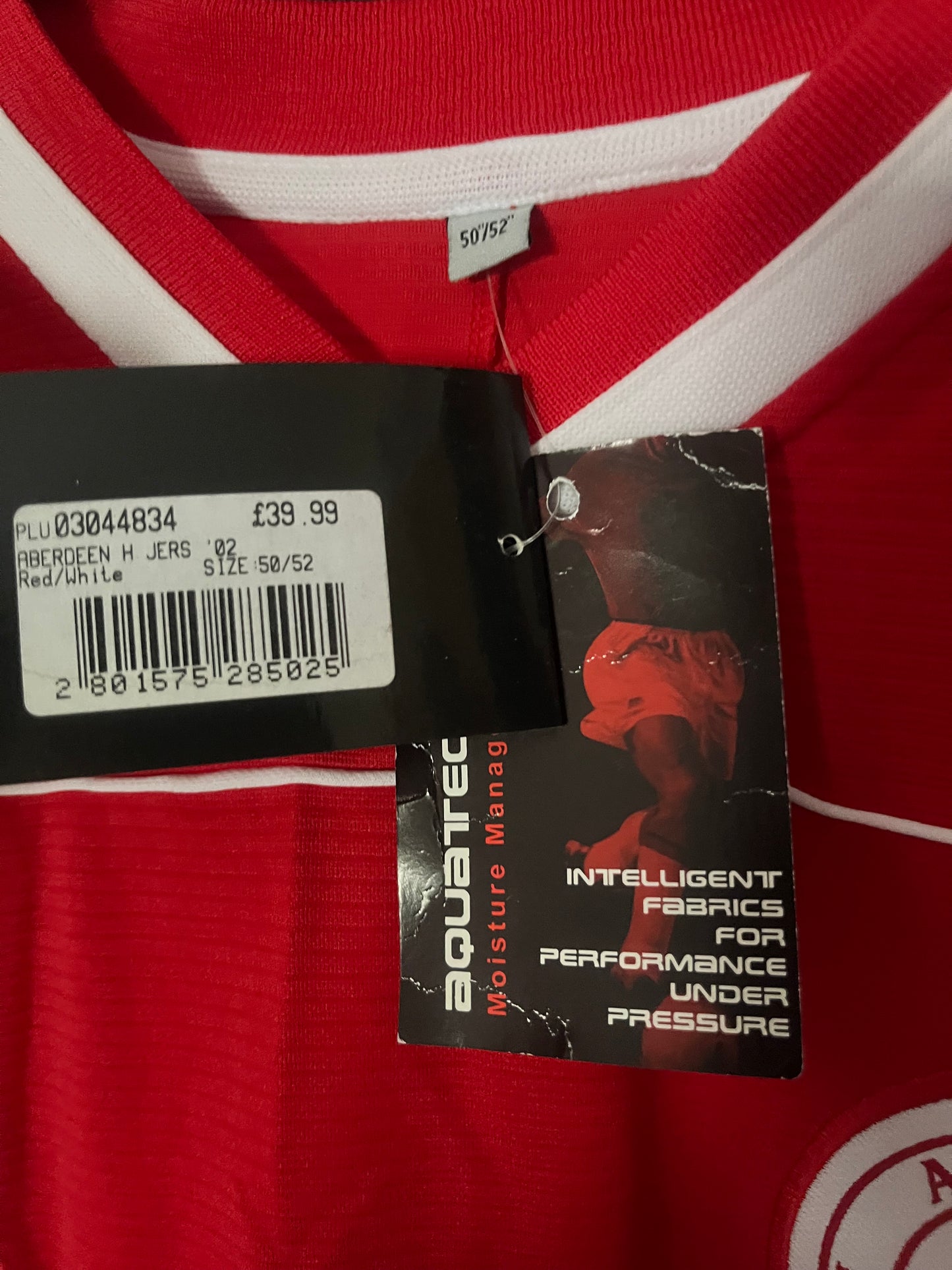 BNWT Aberdeen 2002-2004 Home Football Shirt 2XL