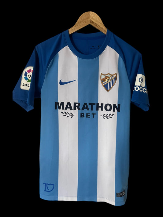 Malaga CF 2017/2018 Home Football Shirt Small