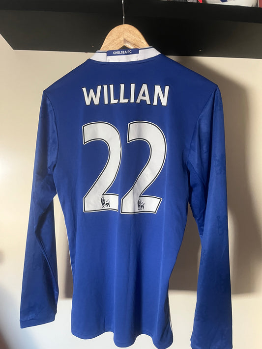 Chelsea 2016/2017 Home Small - Long Sleeve - Willian