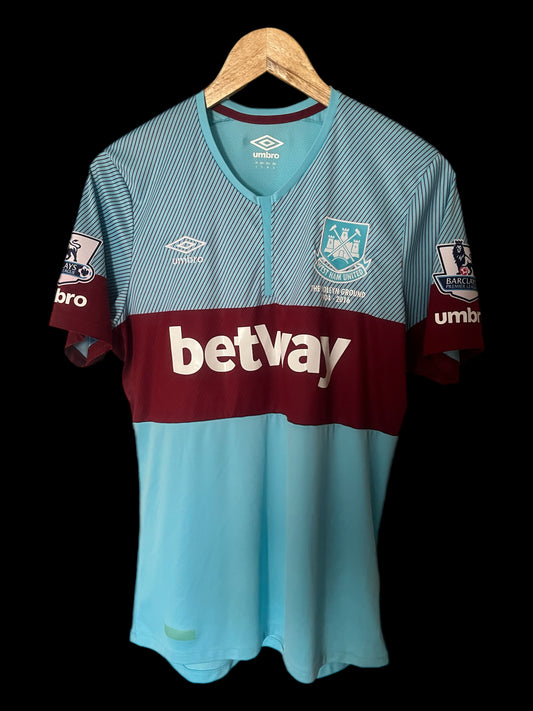 West Ham United 2015/2016 Away Football Shirt Small - Farewell Boleyn