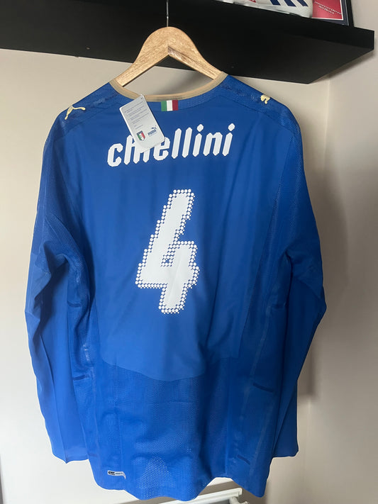 BNWT Italy 2006 Home Extra Large - Fits Large - Giorgio Chiellini - Player Issue Long Sleeve