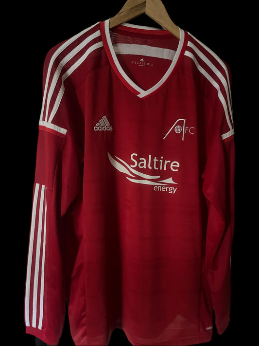 Aberdeen 2014/2015 Home Football Shirt Extra Large - Fits Large - Player Issue - Long Sleeve