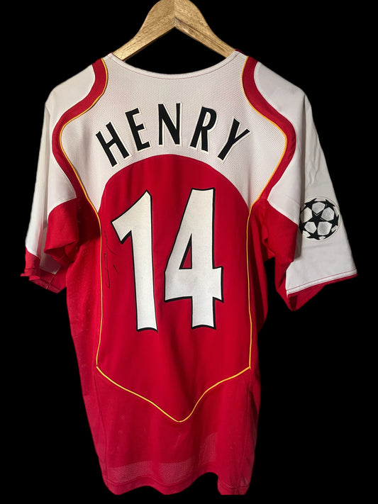 Arsenal 2004/2005 Home Football Shirt Large - Thierry Henry - Signed