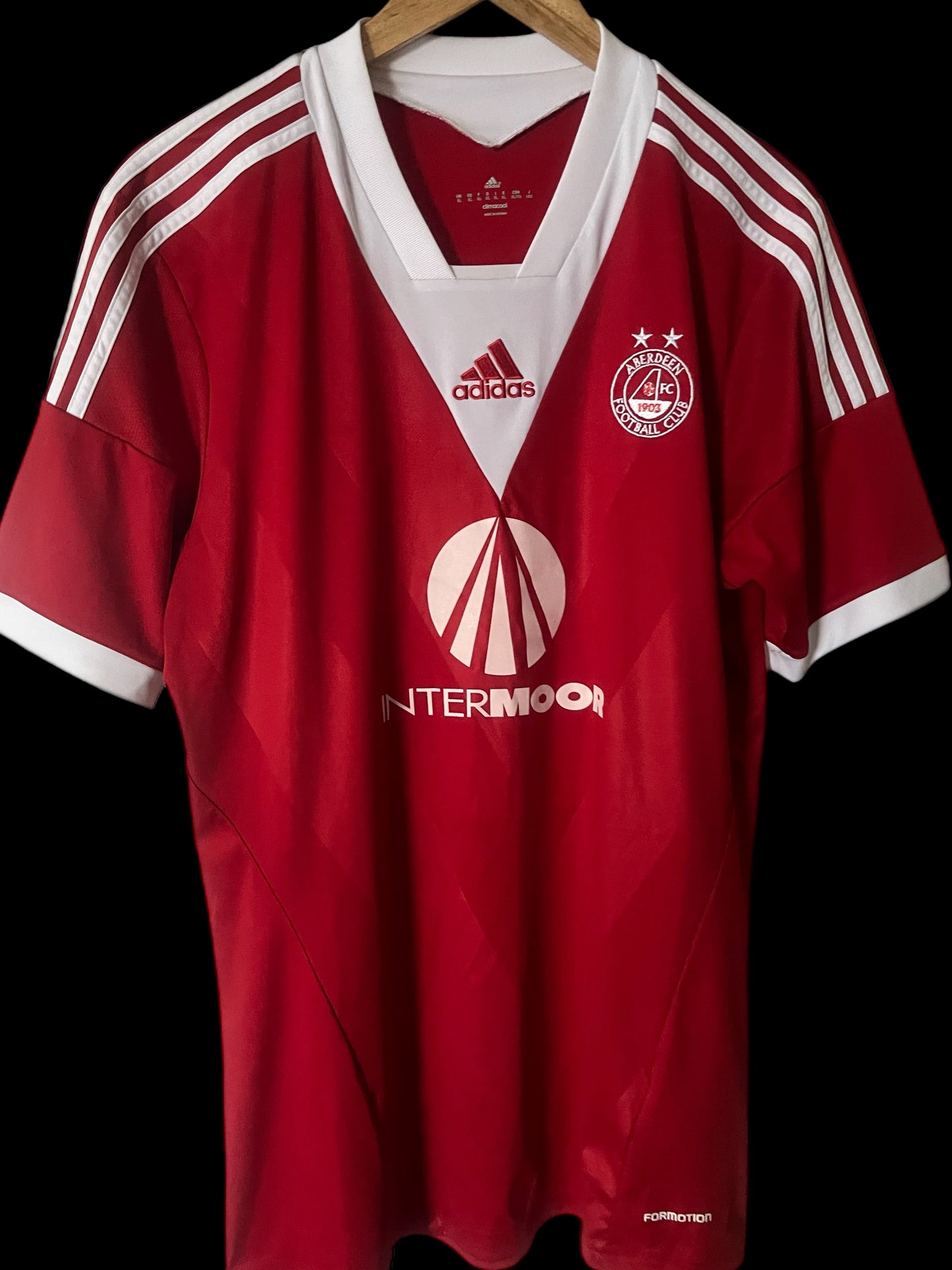 Aberdeen 2013/2014 Home Football Shirt Extra Large - Fits Large - Player Issue - Alternate Intermoor Sponsor