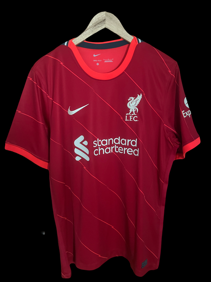Liverpool 2021/2022 Home Football Shirt Large - Mohammed Salah