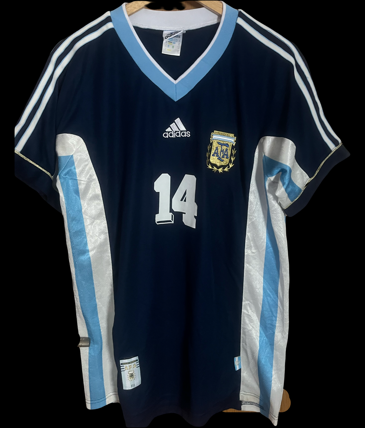 Argentina 1998/1999 Away Football Shirt Extra Large - Diego Simeone