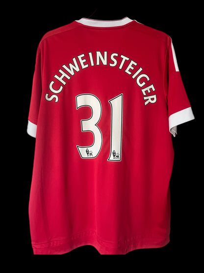 Manchester United 2015/2016 Home Football Shirt Extra Large - Bastian Schweinsteiger