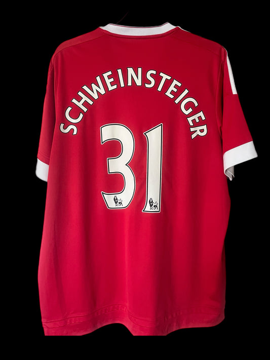 Manchester United 2015/2016 Home Football Shirt Extra Large - Bastian Schweinsteiger