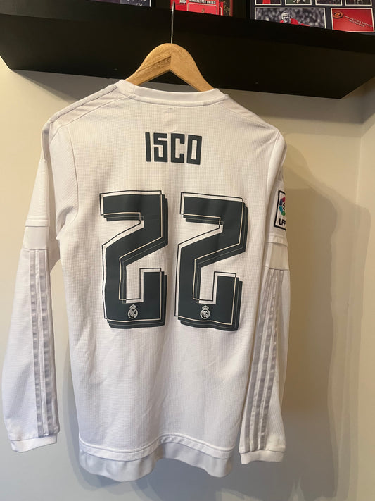 Real Madrid 2015/2016 Home Long Sleeve Small Isco