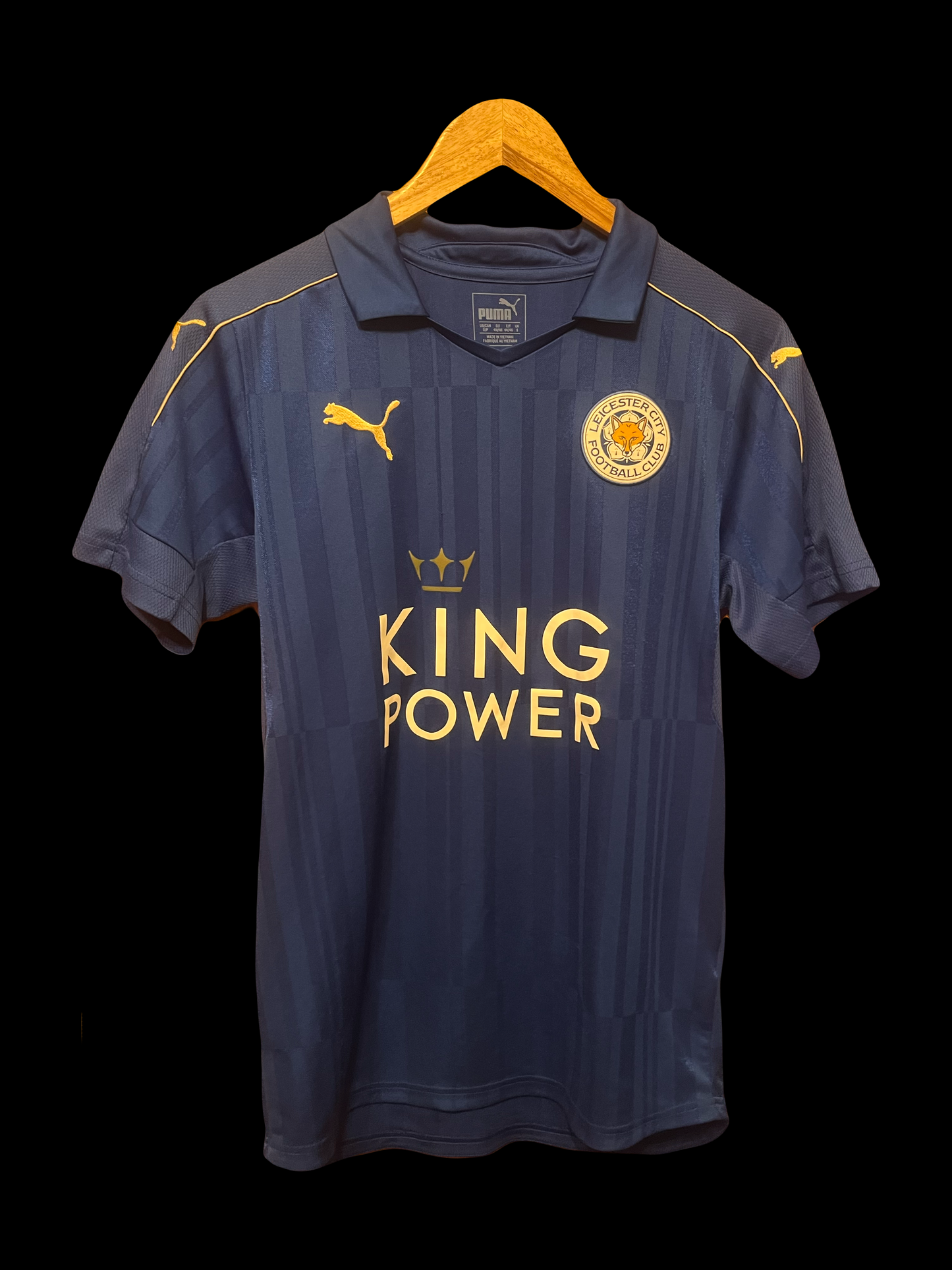 Leicester City 2016/2017 Home Football Shirt Small - Jamie Vardy