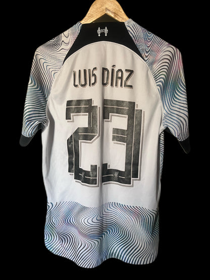 Liverpool 2022/2023 Away Football Shirt Medium - Luis Diaz