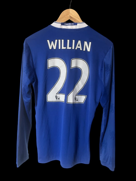 Chelsea 2016/2017 Home Football Shirt Small- Willian - Long Sleeve
